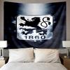 Mun-chen Lion Emblem Printed Tapestry, Fabric Tapestry Wall Hanging Decoration for Bedroom, Living Room, Dorm Room Home Party Fan Gifts