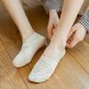 3Pairs Lace Mesh Breathable Boat Socks, Comfy & Simple Low Cut Invisible Socks, Women's Stockings & Hosiery