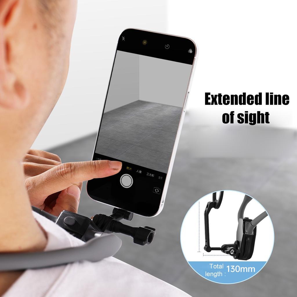 Uniwersalny magnetyczny uchwyt na szyję do telefonów, stojak na telefon, obrót o 360 stopni, zestaw głośnomówiący na szyję