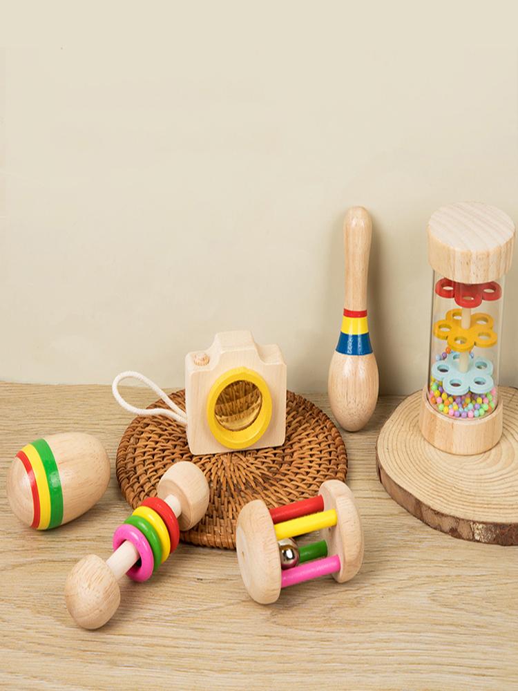 6pcs Early Educational Baby Rattle Games Sets Combination Musical Instrument Xylophone Baby Sensory Toys For Toddler Boys Girls
