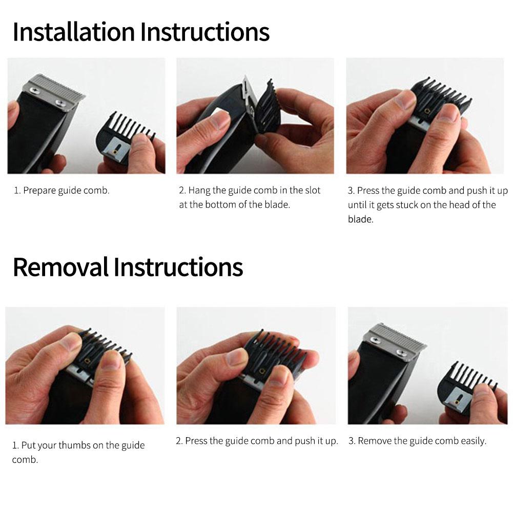 4PCSSet Guide Comb Set Black Clipper Spare Parts Haircut Accessories