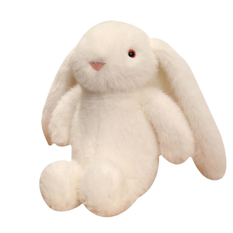 Cute Long-Eared Little White Rabbit Doll Plush Toy Little Rabbit Doll Children'S Soothing Rag Doll Girl Birthday Gift