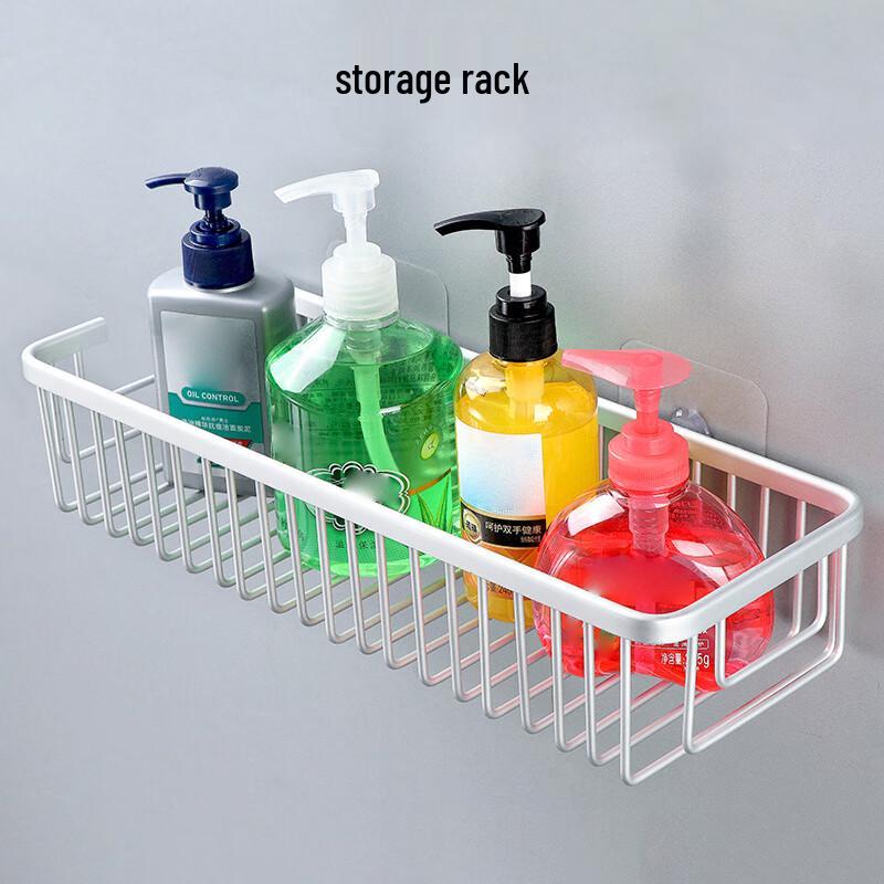 Wall-Mounted Aluminum Bathroom Shelf