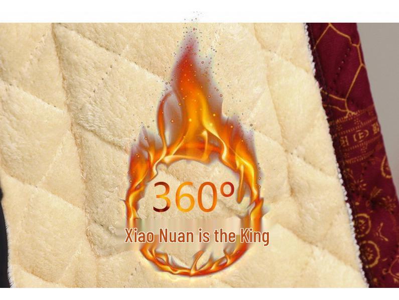 Floral Mid-Length Winter Cotton Jacket for Middle-Aged and Elderly Women - Warm and Stylish Outerwear.