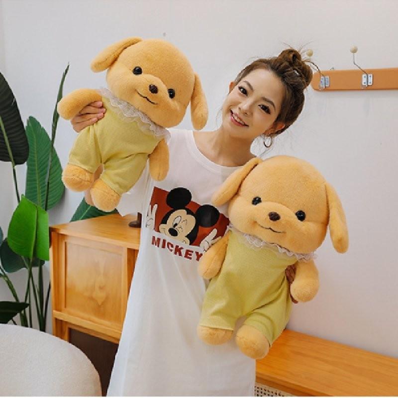 Adorable Senbei Dog Plush Toy Soft Cuddly Poodle Stuffed Animal Gift For Kids