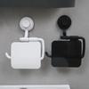 Black & White Bathroom Roll Paper Holder Suction Cup Toilet Paper Holder  Humid Environment