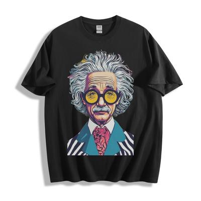 Camiseta Gráfica Unisex Estilosa Einstein – Presente Perfeito para Amantes de Ciência e Moda