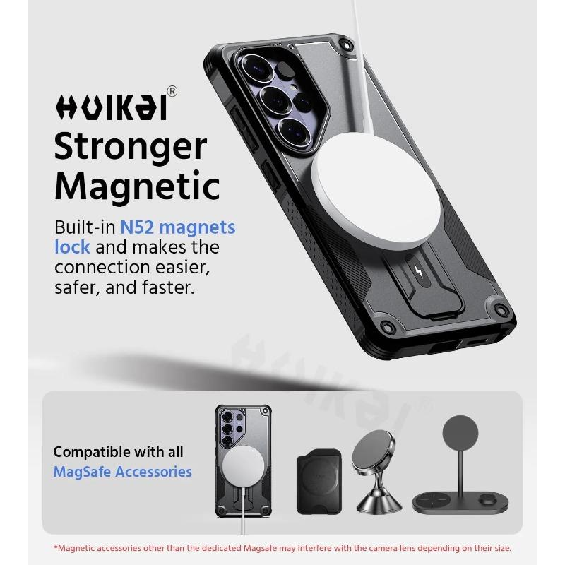 Magnetic Case For Samsung S26 Ultra S2 Ultra A7 A6 A36 A17 Protection Upright Kickstand Shockproof Back Magnetic Phone Cover