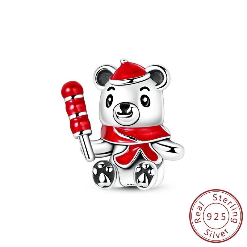 Original Copper Charms Bead Pendant Bear Puppy Love Starry Night Charms Fit Bracelet Bangle Women Diy Jewelry Gift