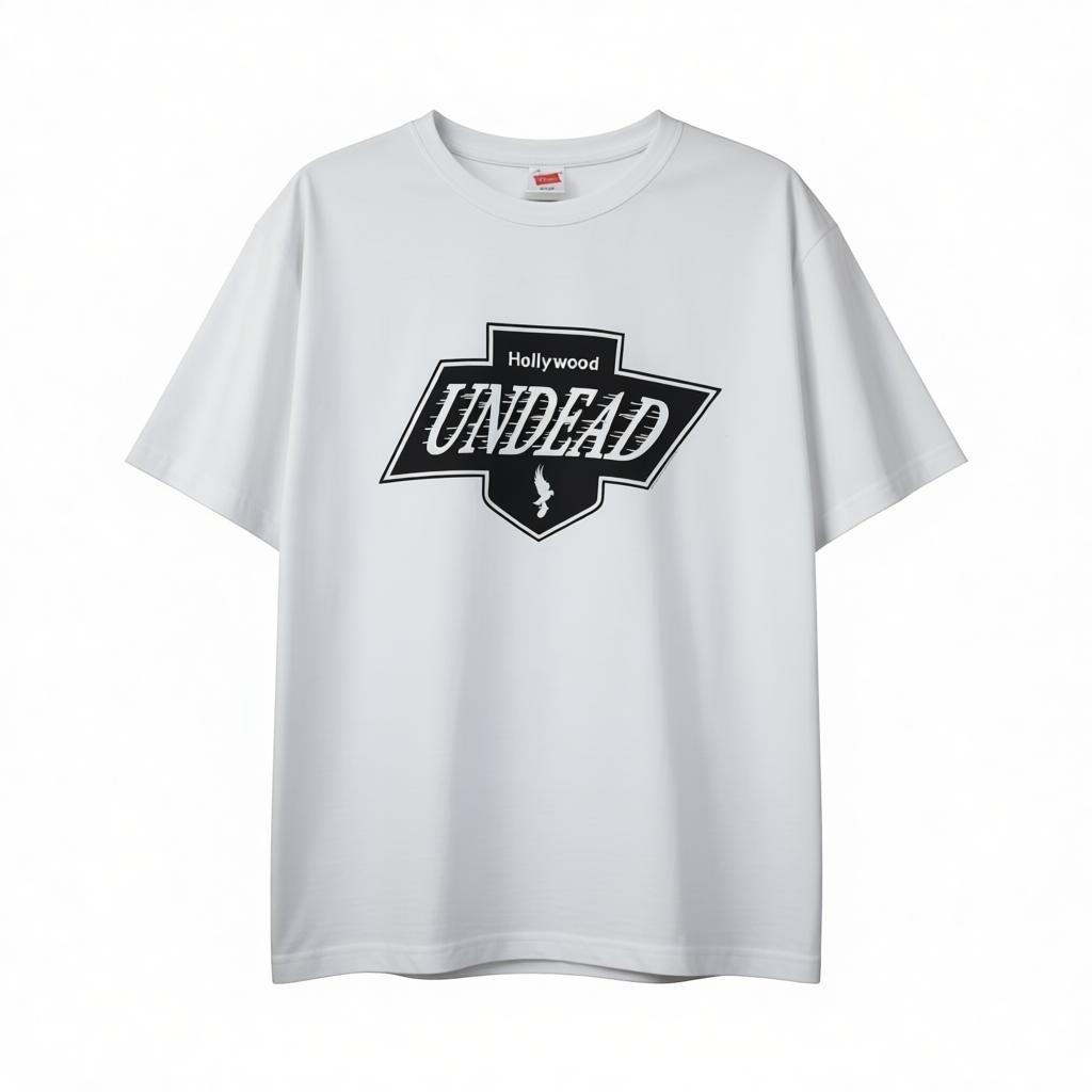 Mens Hollywood Undead White band T-shirt Size 2XL But See Measurements A364 M