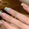 Korean INS Style Cubic Zirconia Stacking Ring for Women - Niche Design