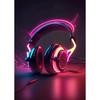 Pop 80S Live Music Neon Punk Poster Aesthetics Dj Guitar Karaoke Headphones Canvas Painting Wall Art Picture for Home Room