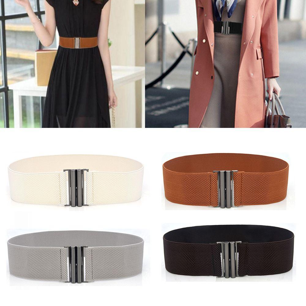 

Сплошной цвет, эластичный корсет, пояс с металлической пряжкой, широкие ремни, декоративные ремни