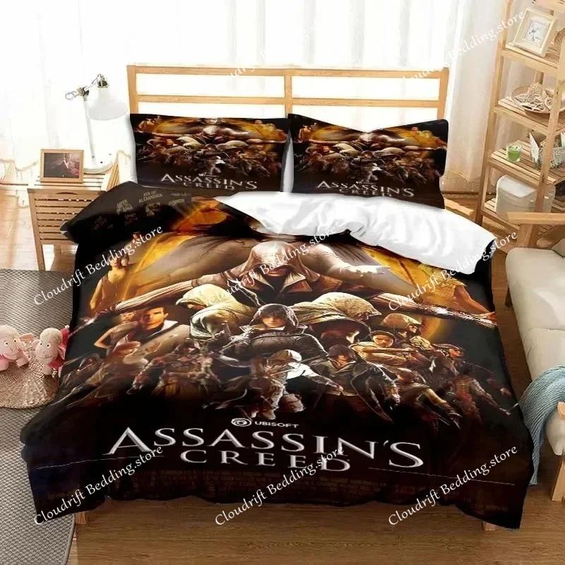 Game A-Assassin S Creed Art Bedding Set Gamer Duvet Cover Set Adult Boys Bedroom Single Double King Size Comforter Boys Gift963