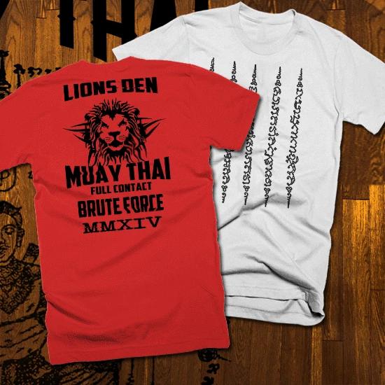 Muay Thai T-Shirt Thai Boxing 2 Sided Print UFC MMA kickboxer Martial Arts Brute 2XL