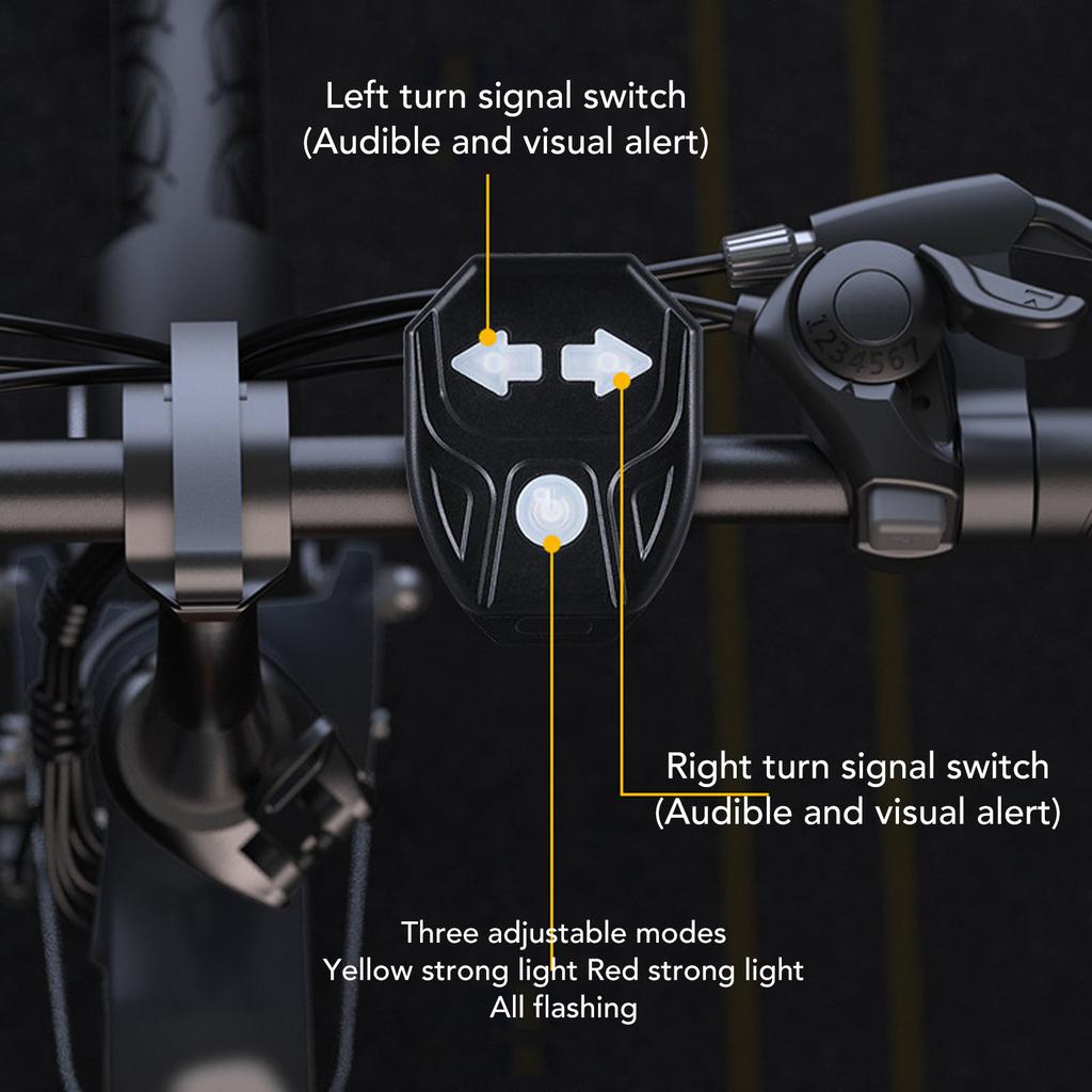 Bike Turn Signals USB Rechargeable IPX4 Water Proof LED Bike Split Back Turn Signals with Wireless Remote Control for Cycling Gear