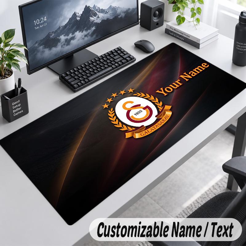 Custom Name Text Mouse Pad Galatasaray FC Personalized Desk Pad For Work And Gaming