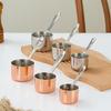Portable Mini Sauce Pan 60/80/125/250ML Non Stick Stainless Steel Seasoning Box Long Handle Reusable Condiment Containers