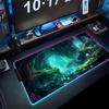 Fantasy Cave Mouse Pad RGB Gaming Mousepad Big LED Pad PC Desk Mat Luminous Mouse Pad Large Keyboard Mats Table Rug With Backlit