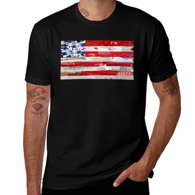 American Flag Version 2 TShirt Unisex Clothes Oversizeds Funny Gifts Vintage T Shirts for Unisex Cotton