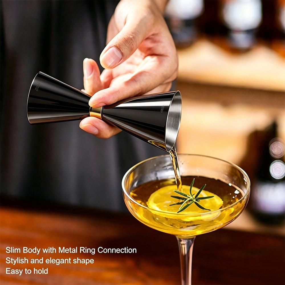 Two-Ended Cocktail Jigger With Measurement Markings Dual Spirit Measure Cup Kitchen