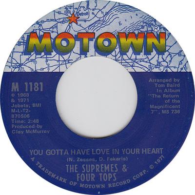 7-Zoll Schallplatte SUPREMES & FOUR TOPS - You Gotta Have Love In Your Heart M1181 Motown 1971 US Soul/Funk Gebraucht