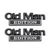 2x Metall Alter Mann Spezialausgabe Emblem 3D Abzeichen für Auto LKW SUV Motorrad etc.