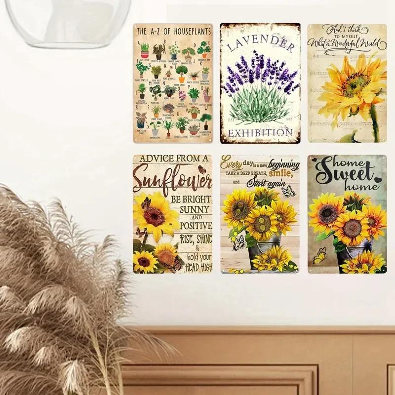 Gärtnern, weil Morden falsch ist Vintage Metallschild Lustige Pflanzen Retro Schild für Garten Außenwanddekor Home Sweet Home Schild