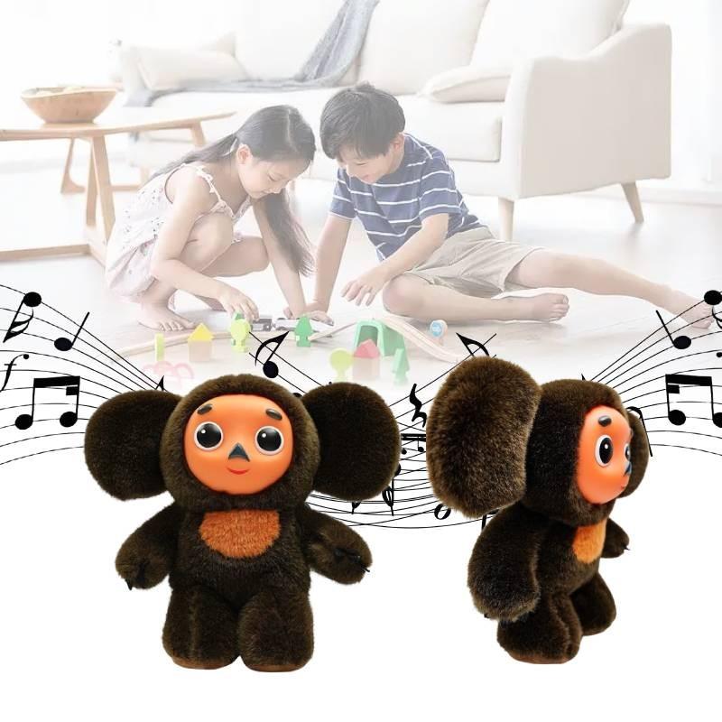 Soft And Cuddly Cheburashka Plush Toy With Music Feature In Deep Green Color