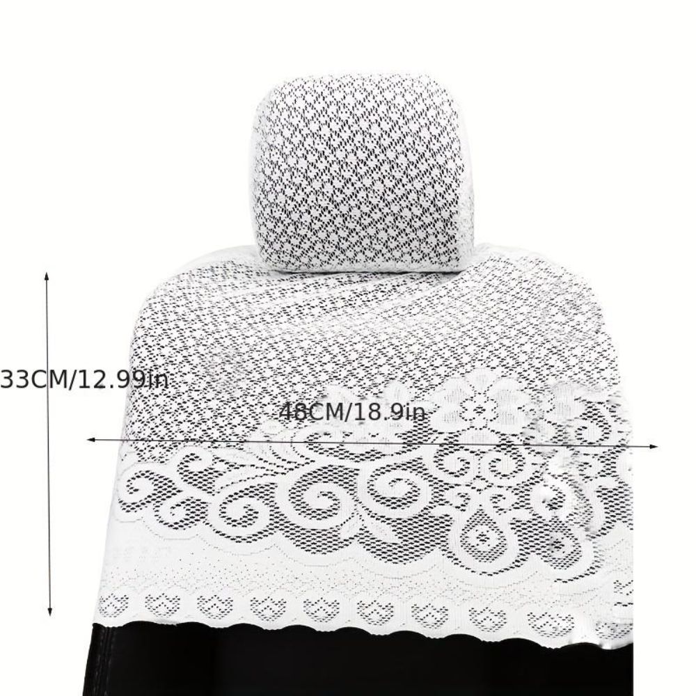 Set da 7 Pezzi Coprisedile Mezzo Sedile Auto in Pizzo Ricamato Accessori Interni Auto per Toyota Corolla