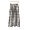 Fungus Edge Plaid Wide-leg Pants Women's Summer Thin New Retro High-waisted Loose Casual Straight Yamamoto Pants