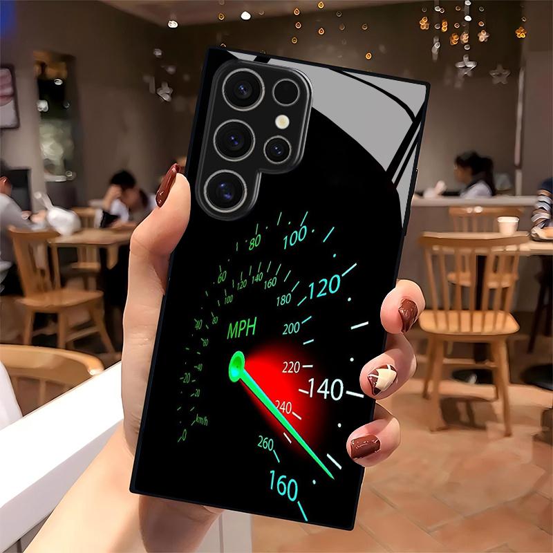 For Samsung Galaxy S26 S25 S24 S23 S22 S21 S20 A56 A36 A16 2D Quick Dial Pattern Phone Case Tempered Glass Protective Cover