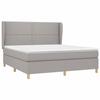 3128461 vidaXL Lit à sommier tapissier avec matelas Gris clair 180x200cm Tissu