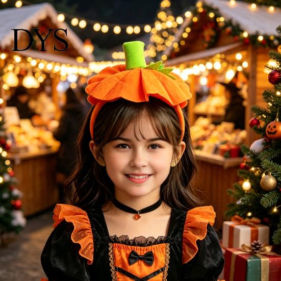 Lightweight Pumpkin Hair Band Halloween 3D Headband for Kids, Dress-Up Hoop Party Favors Band, Accessory Thanksgiving Festival Cosplay Costume Props