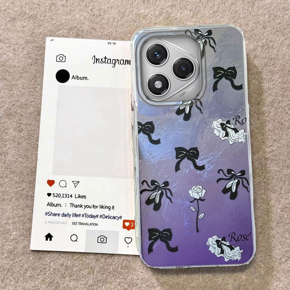 Black Bow Cartoon Animal Phone Cases Phone Case for Honor 400 200 Pro Magic 7 5 Lite X9a X9c X8b X8a Shell Silicone Back Cover