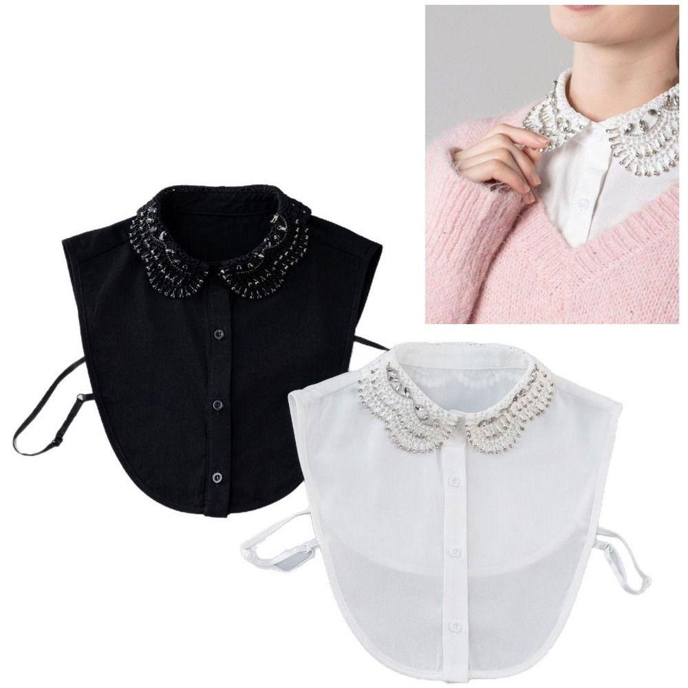 Elegant Fake Collar White Color Blouse Collar Versatile Detachable Collar  Women Apparel