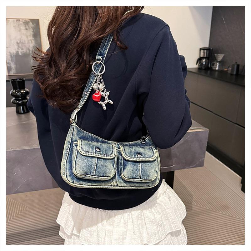 Shoulder Armpit Baguette Fashion Simple Commuter Bag 2025 New Denim Bag