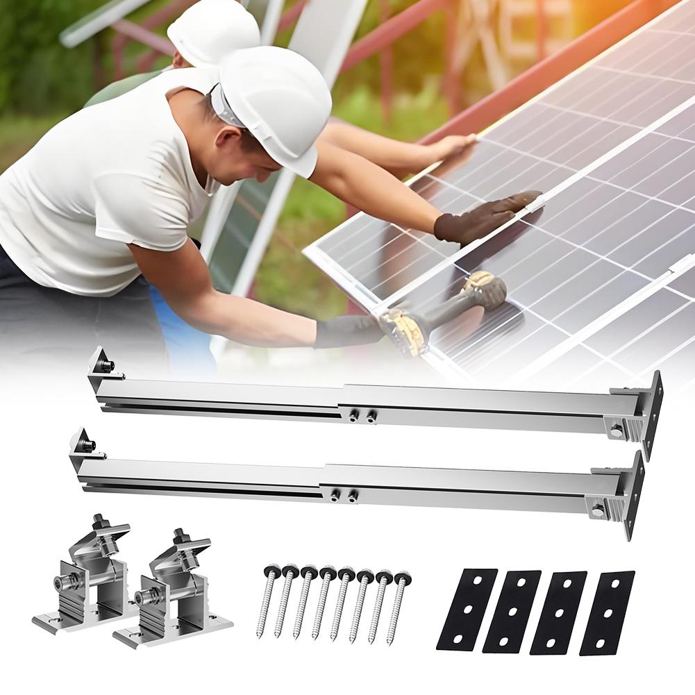 Solar Panel Foot Mount Adjustable Solar Panel Tilt Mount Bracket Aluminum Alloy Solar Panel Mount Support Kit For RV Roof Boat