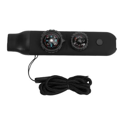 Emergency Survival Safety Whistle with Lanyard Compass Thermometer LED Light for Kayaking Boating Hiking Camping