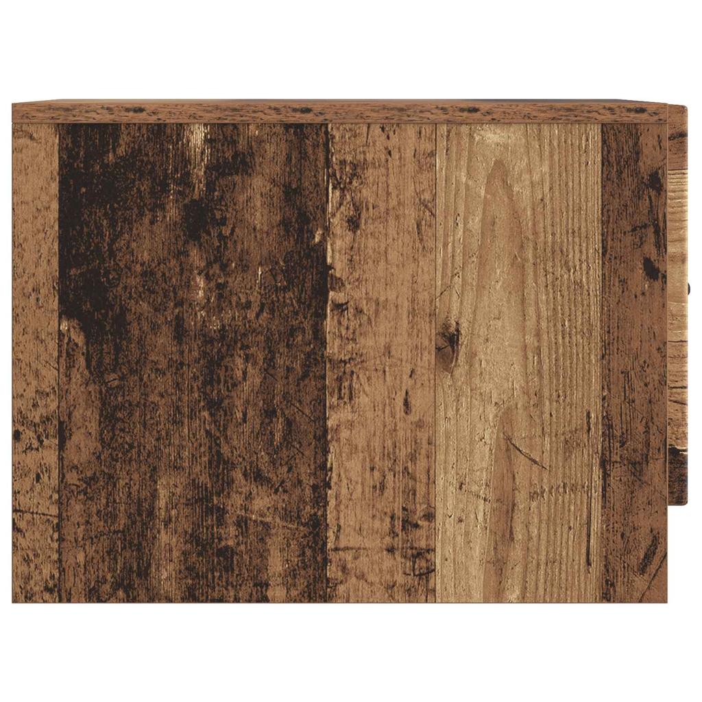 Coffee Table with Drawers Reclaimed Wood Look 49 X 50 X 37 Cm Particleboard