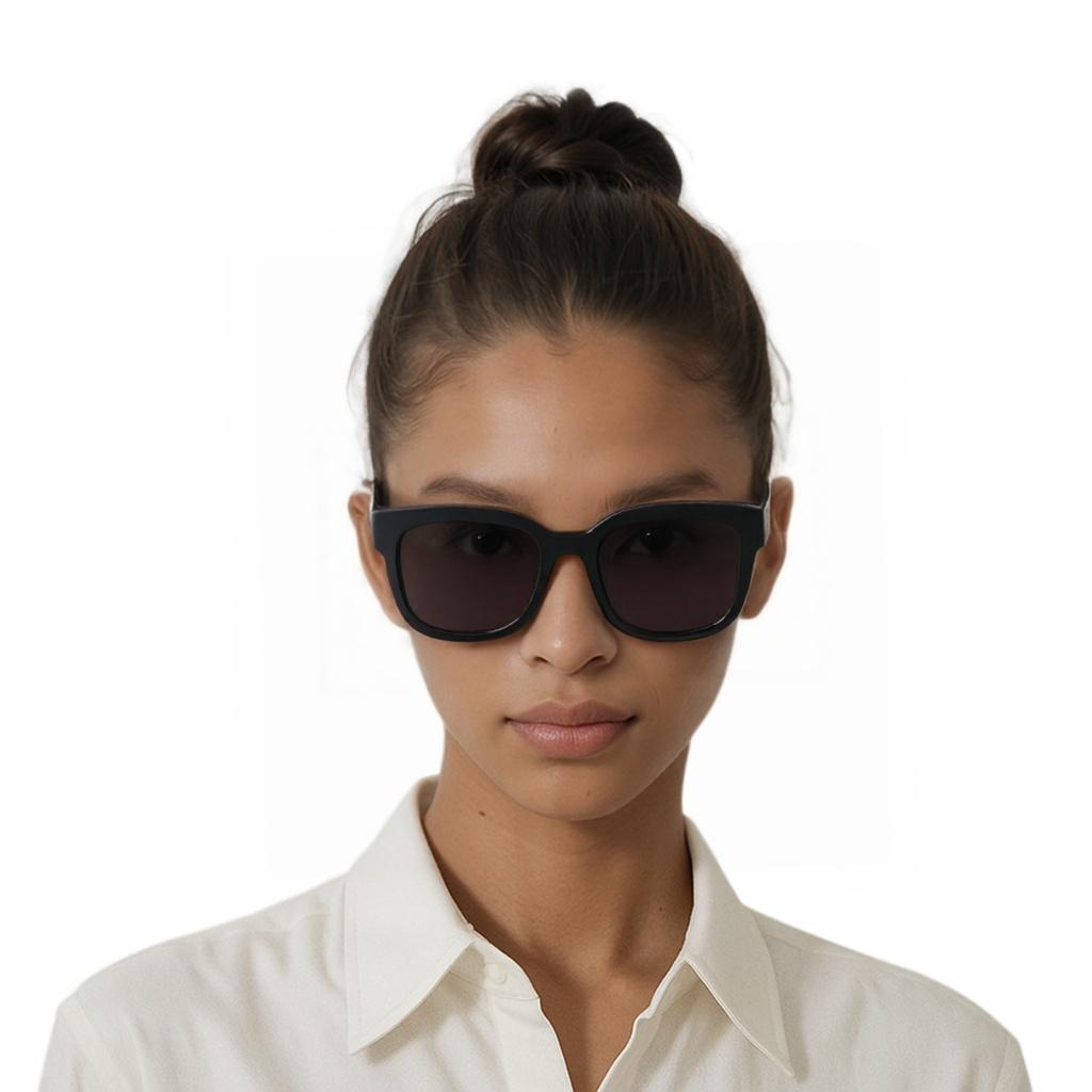 Gucci Square Acetate Sunglasses With Integrated Nose Pads Unisex Sunglasses Black GG0998S