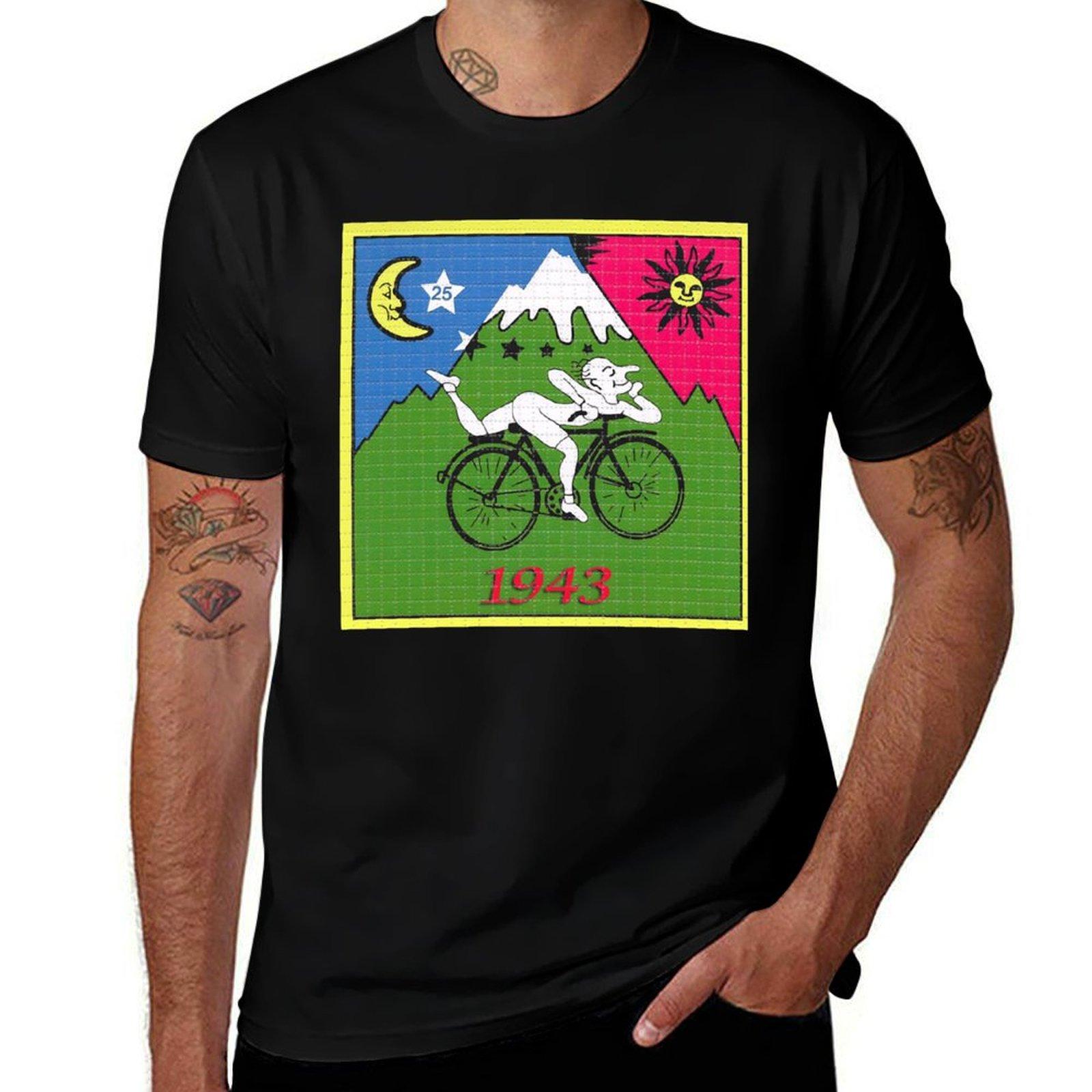 ZheXiong TEE Lsd albert hofmann fietsdag T-shirt t-shirts voor man katoen zacht man grafisch t-shirt man t-shirts voor mannen T-shirt L