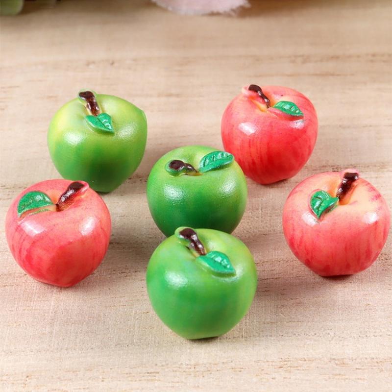 10Pcs Miniature Food Toy Realistic Snake Fruit Pear 3D Fruit Model DIY Dollhouse Accessory Home Decoration
