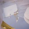 Korea Fashion Jewelry 14K Real Gold Plating Copper Inlaid Zircon Earrings Asymmetric Pearl Tassel Women's Wedding Prom Earrings