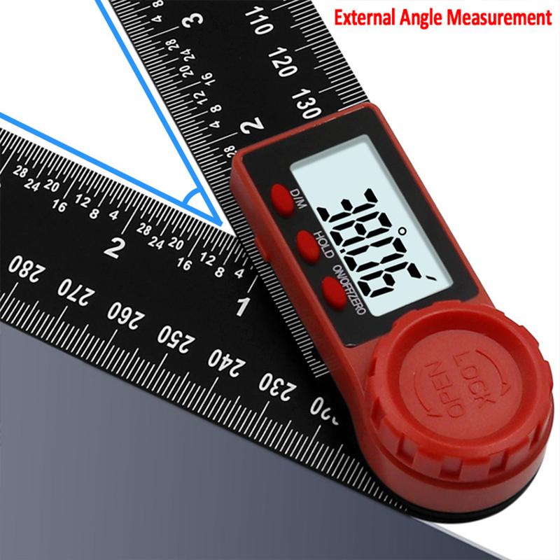 200mm 2 In 1 Digital Angle Ruler Instrument Inclinometer Goniometer Protractor