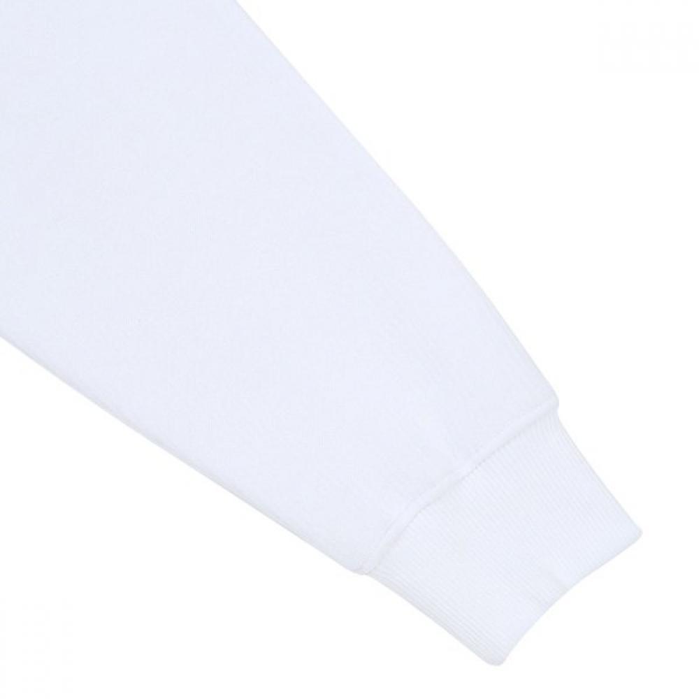 Bluetail Unisex Line Cut White Crop Sweatshirt Aza2ts02wt