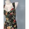 Foreign Trade Order Lu's Home Sling Flocking Flowers Sling Backless Slimming Elegant Fashion Socialite Party Sheath Dress