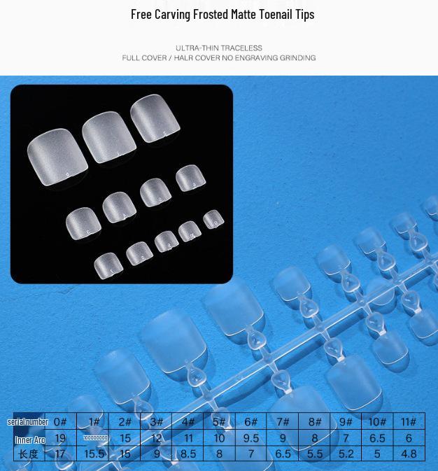 

Short Matte French Manicure False Nail Tips - Natural Fit, Flat Design