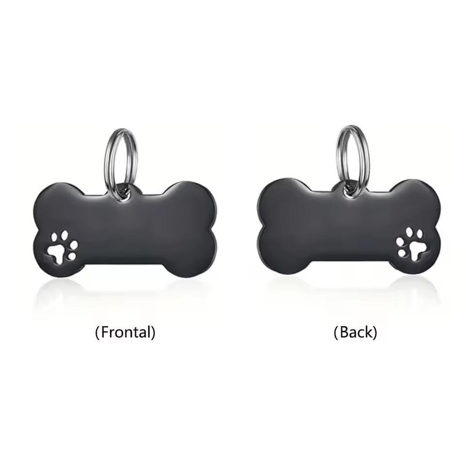 Individuelle Edelstahl-Haustier-ID-Schilder Personalisierte Haustier-Metallzubehör beidseitige Personalisierung Haustier-Anhänger Großhandel