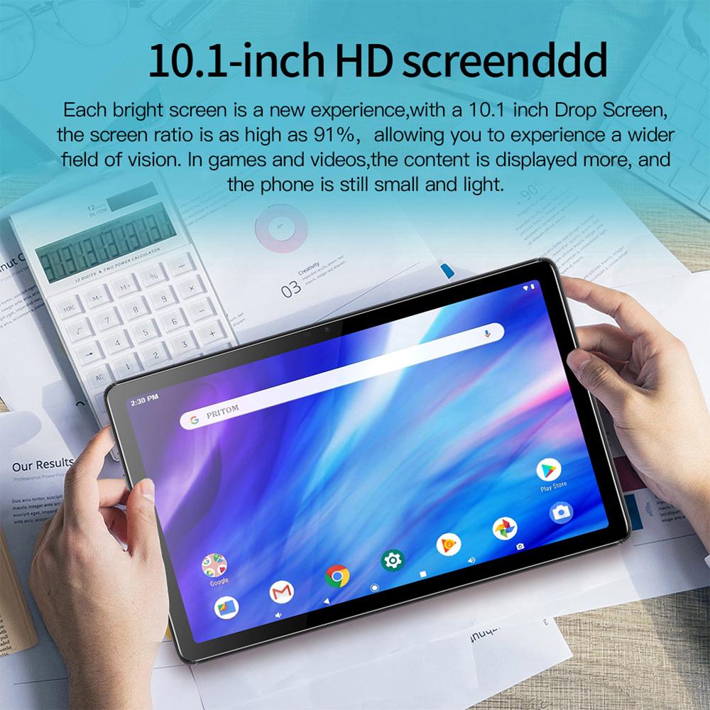 New Upgraded Pad Pro 10.1 Inch Tablets Octa Core 4GB+64GB ROM Google Play Dual SIM Cards Wifi Phone Call Tablet Pc 6000mAh